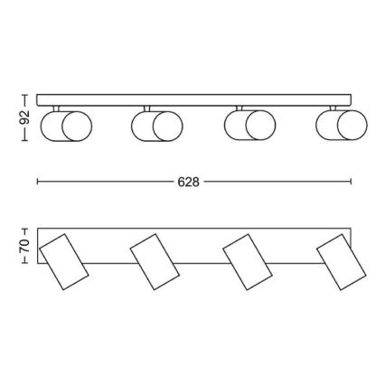 Philips - Bodové svítidlo 4xGU10/5,5W/230V