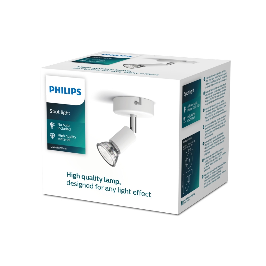 Philips - Bodové svítidlo 1xGU10/50W/230V bílá