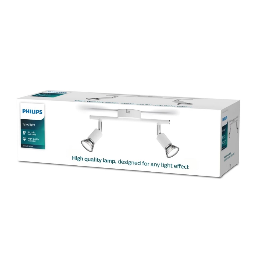 Philips - Bodové svítidlo 2xGU10/50W/230V bílá