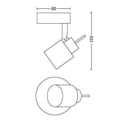 Philips - Bodové svítidlo 1xGU10/35W/230V bílá