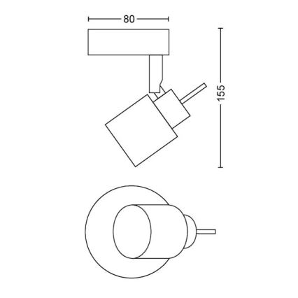 Philips - Bodové svítidlo 1xGU10/35W/230V černá