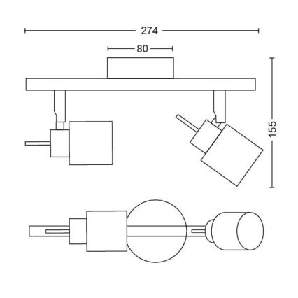 Philips - Bodové svítidlo 2xGU10/35W/230V bílá