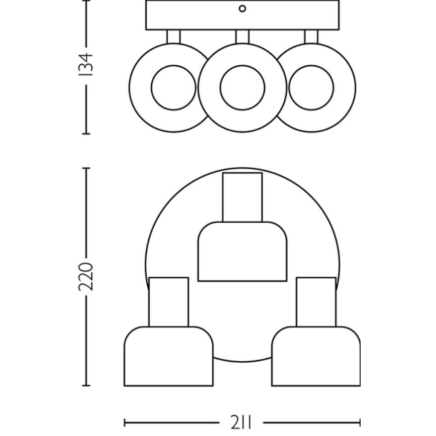 Philips - Bodové svítidlo SLEET 3xE14/25W/230V