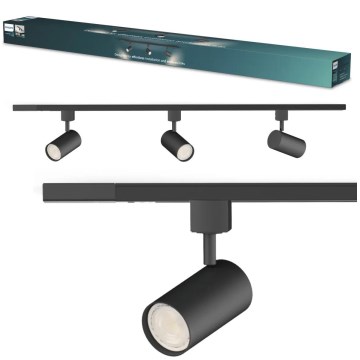 Philips - Bodové svítidlo v lištovém systému EASYLINK 3xGU10/7W/230V 1m černá