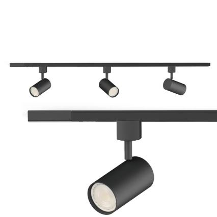 Philips - Bodové svítidlo v lištovém systému EASYLINK 3xGU10/7W/230V 1m černá