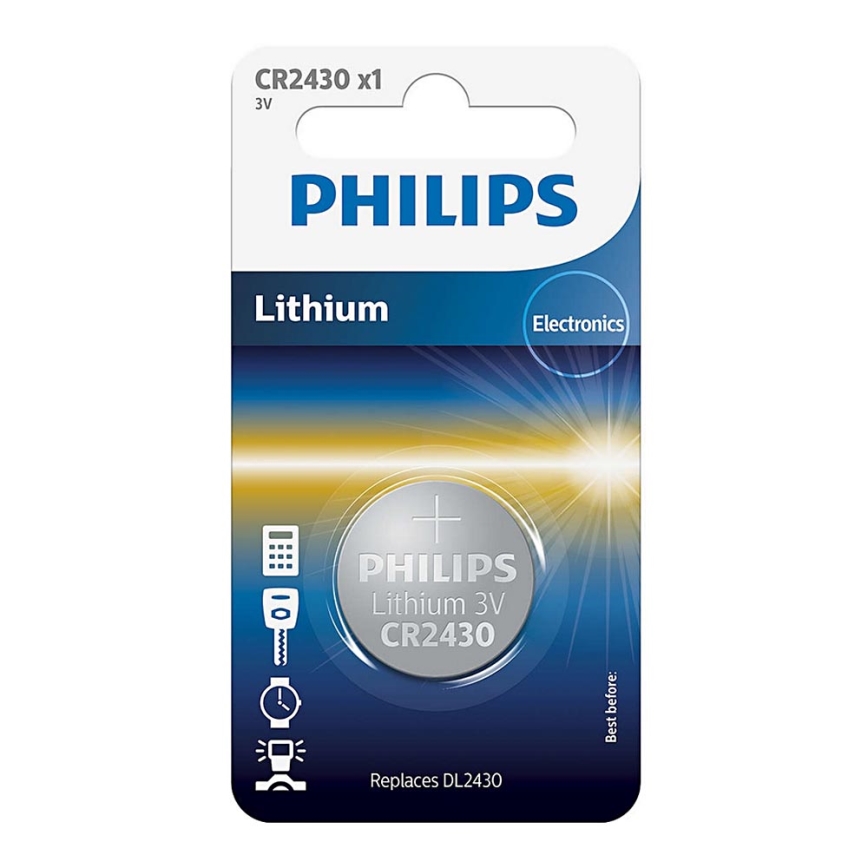 Philips CR2430/00B - Lithiová baterie knoflíková CR2430 MINICELLS 3V 300mAh