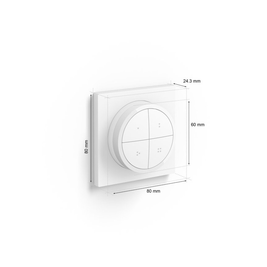 Philips - Dálkový ovladač s vypínačem Hue TAP 1xCR2032 bílá