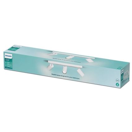 Philips - Koupelnové bodové svítidlo IDRIS 3xGU10/5W/230V IP44 bílá