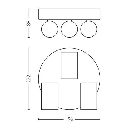 Philips - Koupelnové bodové svítidlo IDRIS 3xGU10/5W/230V IP44 bílá