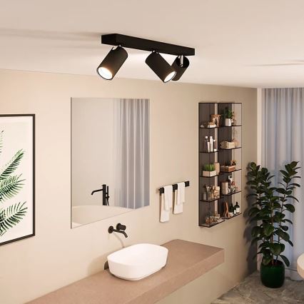 Philips - Koupelnové bodové svítidlo IDRIS 3xGU10/5W/230V IP44 černá