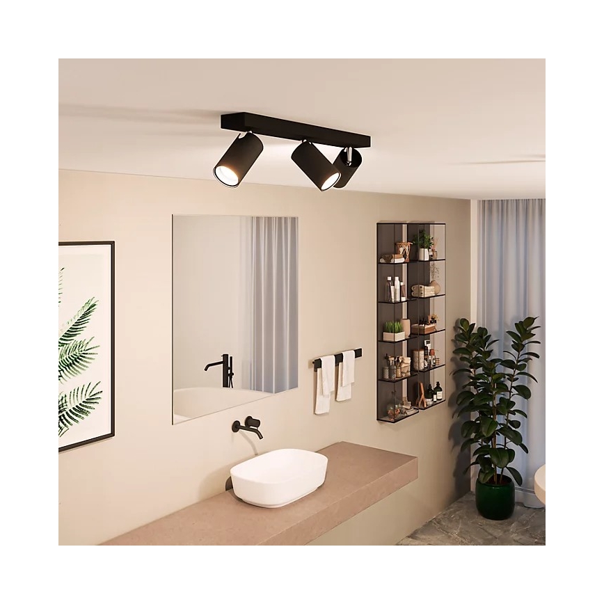 Philips - Koupelnové bodové svítidlo IDRIS 3xGU10/5W/230V IP44 černá