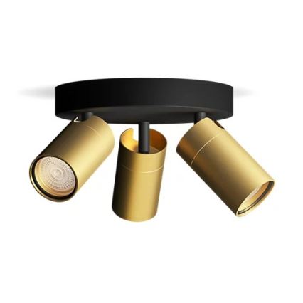 Philips - Koupelnové bodové svítidlo IDRIS 3xGU10/5W/230V IP44 černá/zlatá