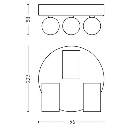 Philips - Koupelnové bodové svítidlo IDRIS 3xGU10/5W/230V IP44 černá/zlatá