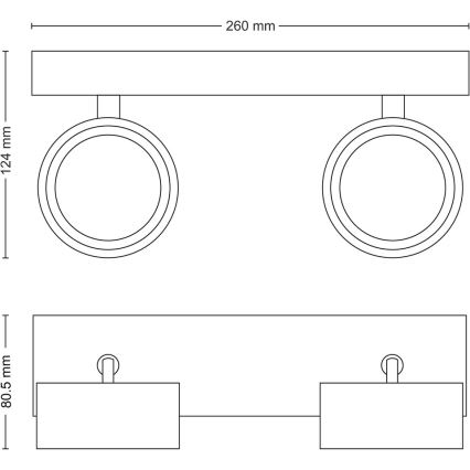 Philips - LED Bodové svítidlo 2xLED/5,5W/230V bílá