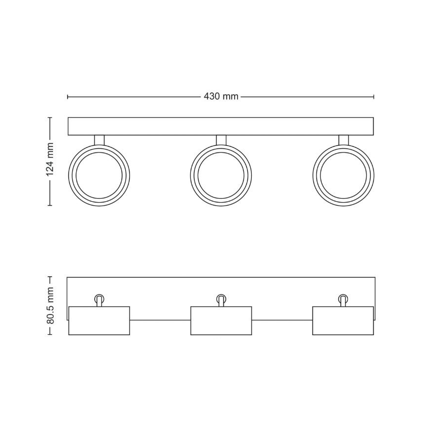 Philips - LED Bodové svítidlo 3xLED/5,5W/230V bílá