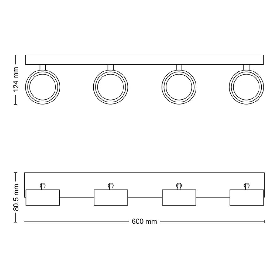 Philips - LED Bodové svítidlo 4xLED/5,5W/230V bílá