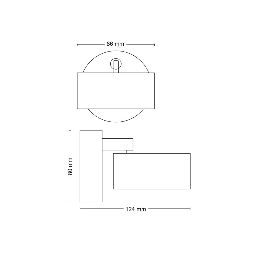 Philips - LED Bodové svítidlo LED/5,5W/230V černá