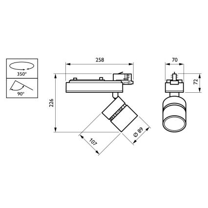 Philips - LED Bodové svítidlo do lištového systému STYLID 1xLED/23W/230V