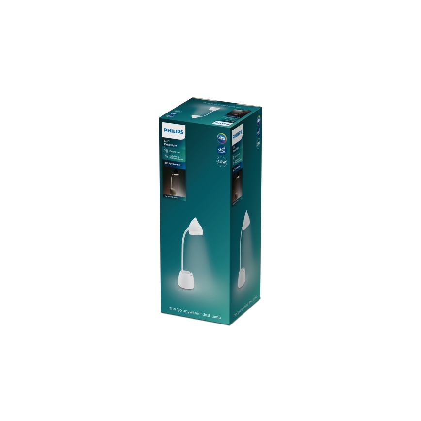Philips - LED Stmívatelná dotyková stolní lampa HAT LED/4,5W/5V 1800 mAh 3000/4000/5700K CRI 90