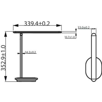 Philips - LED Stmívatelná dotyková stolní lampa IVORY LED/5W/5V 3000 mAh 2700/3600/5000K CRI 90