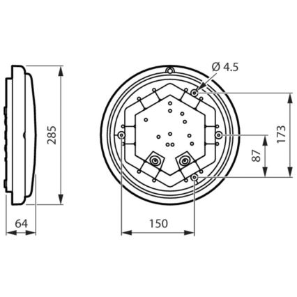 Philips - LED Koupelnové nástěnné svítidlo LEDINAIRE LED/11W/230V 4000K IP65