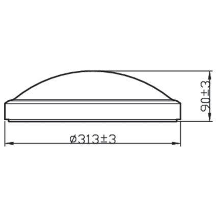 Philips - LED Koupelnové stropní svítidlo BALANCE LED/17W/230V IP44