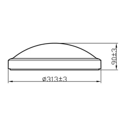 Philips - LED Koupelnové stropní svítidlo LED/17W/230V 2700K IP44