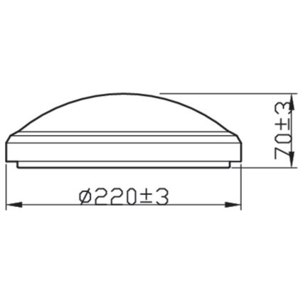 Philips - LED Koupelnové stropní svítidlo DORIS LED/6W/230V 2700K IP54