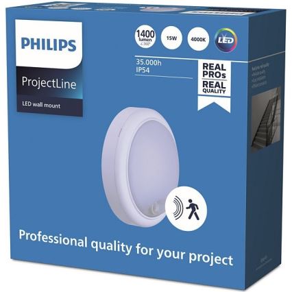 Philips - LED Nástěnné svítidlo se senzorem PROJECTLINE LED/15W/230V IP54