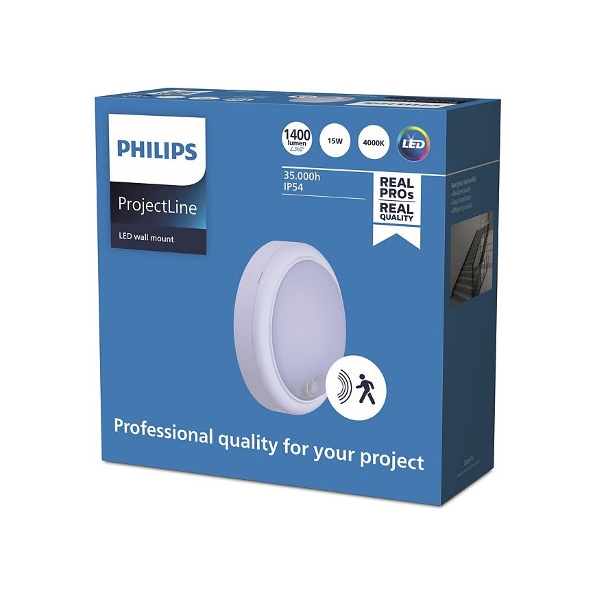 Philips - LED Nástěnné svítidlo se senzorem PROJECTLINE LED/15W/230V IP54