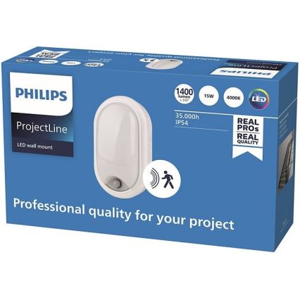 Philips - LED Nástěnné svítidlo se senzorem PROJECTLINE LED/15W/230V IP54