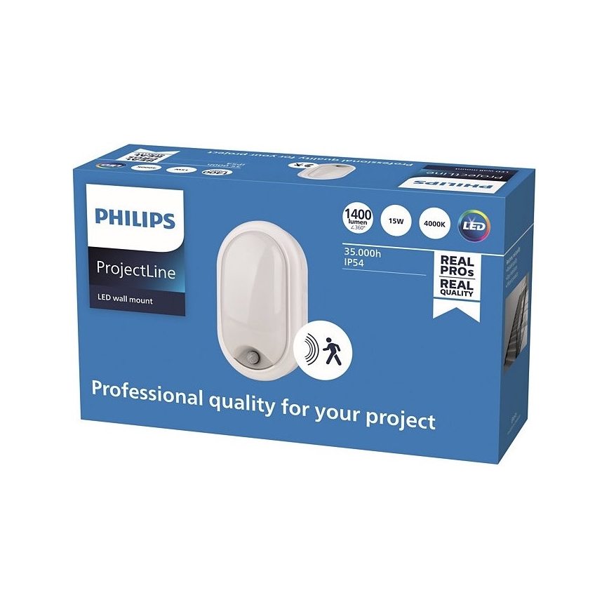 Philips - LED Nástěnné svítidlo se senzorem PROJECTLINE LED/15W/230V IP54