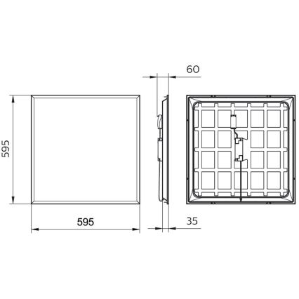 Philips - LED Panel podhledový PROJECTLINE LED/36W/230V 59,5x59,5 cm