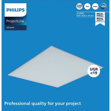 Philips - LED Panel podhledový PROJECTLINE LED/36W/230V 62x62 cm