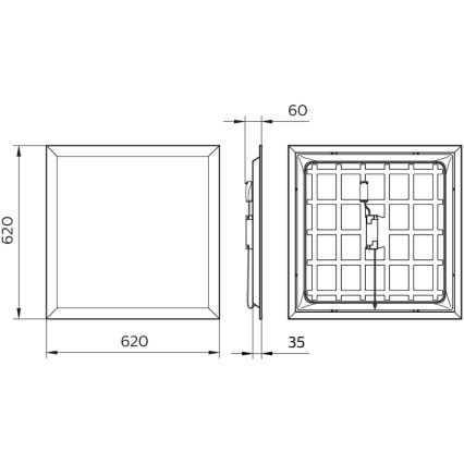 Philips - LED Panel podhledový PROJECTLINE LED/36W/230V 62x62 cm