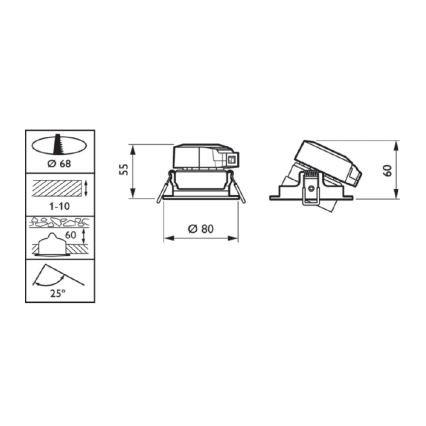 Philips - LED Podhledové svítidlo CLEARCCENT LED/6W/230V 3000K