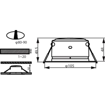 Philips - LED Podhledové svítidlo LED/4,5W/230V 3000K