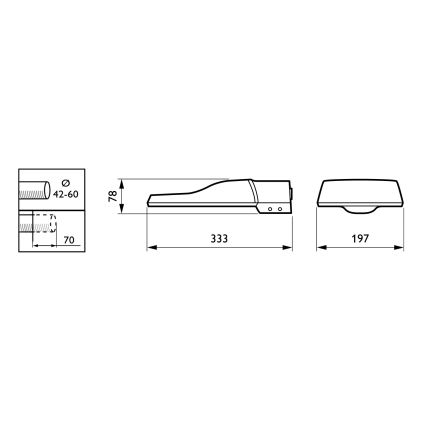 Philips - LED Pouliční lampa CORELINE MALAGA LED/25W/230V 4000K IP65
