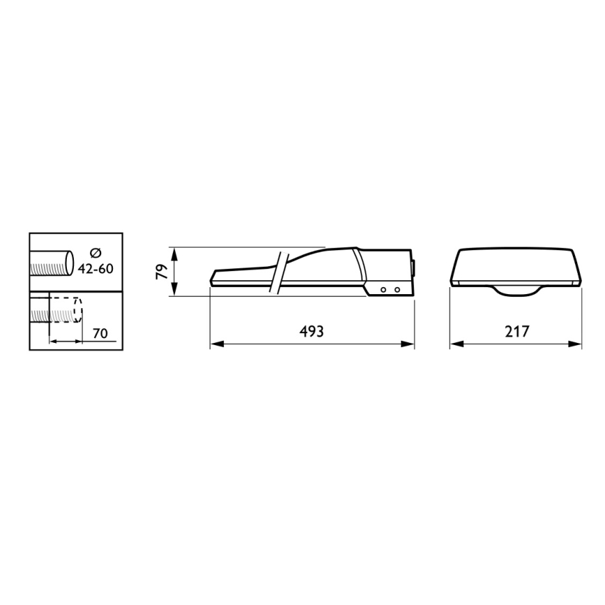Philips - LED Pouliční lampa CORELINE MALAGA LED/46,5W/230V 3000K IP65