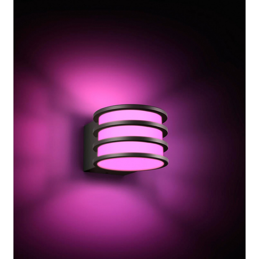 Philips - LED RGB Stmívatelné venkovní nástěnné svítidlo Hue LUCCA 1xE27/8,1W/230V 1000-20000K IP44