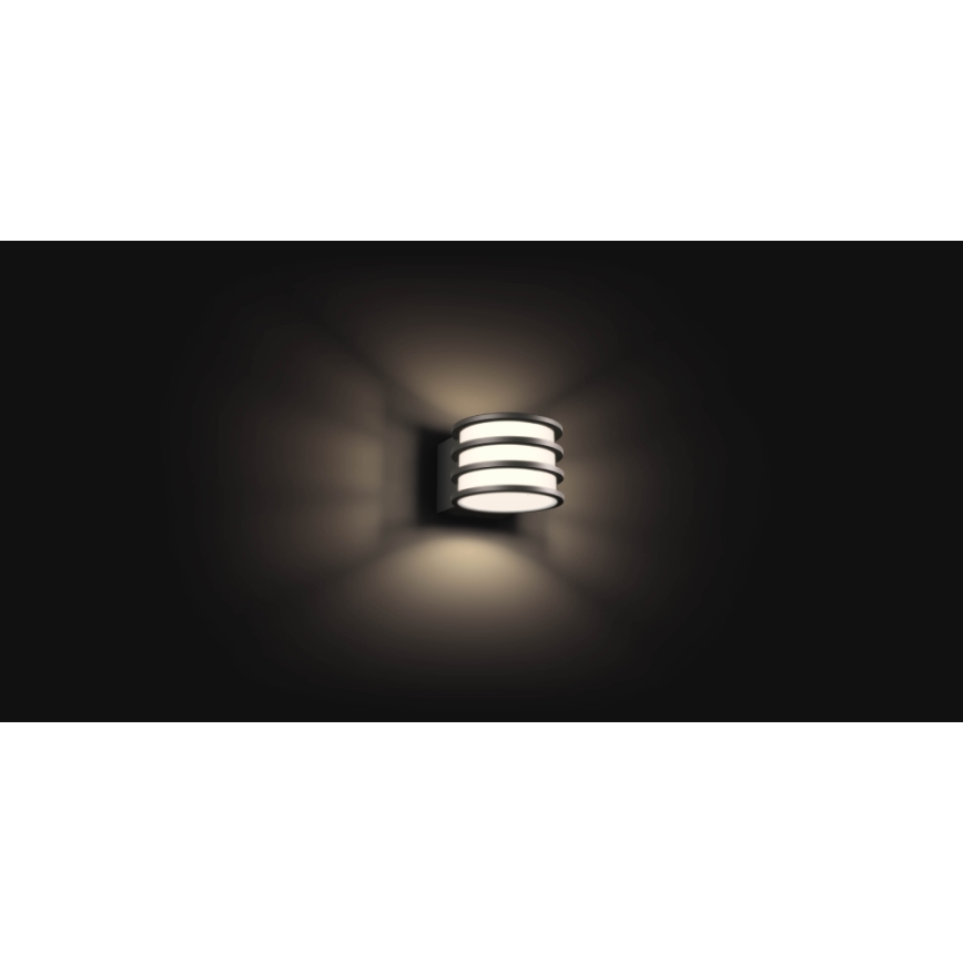 Philips - LED RGB Stmívatelné venkovní nástěnné svítidlo Hue LUCCA 1xE27/8,1W/230V 1000-20000K IP44