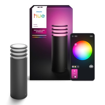 Philips - LED RGB Stmívatelná venkovní lampa Hue LUCCA 1xE27/8,1W/230V 40 cm 1000-20000K IP44