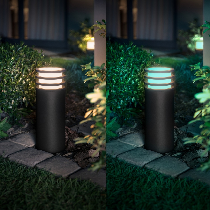 Philips - LED RGB Stmívatelná venkovní lampa Hue LUCCA 1xE27/8,1W/230V 25 cm 1000-20000K IP44