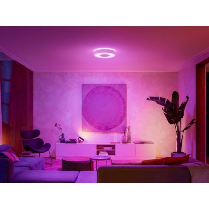 Philips -LED RGB Stmívatelné stropní svítidlo Hue INFUSE LED/33,5W/230V 2000-6500K pr. 381 mm bílá