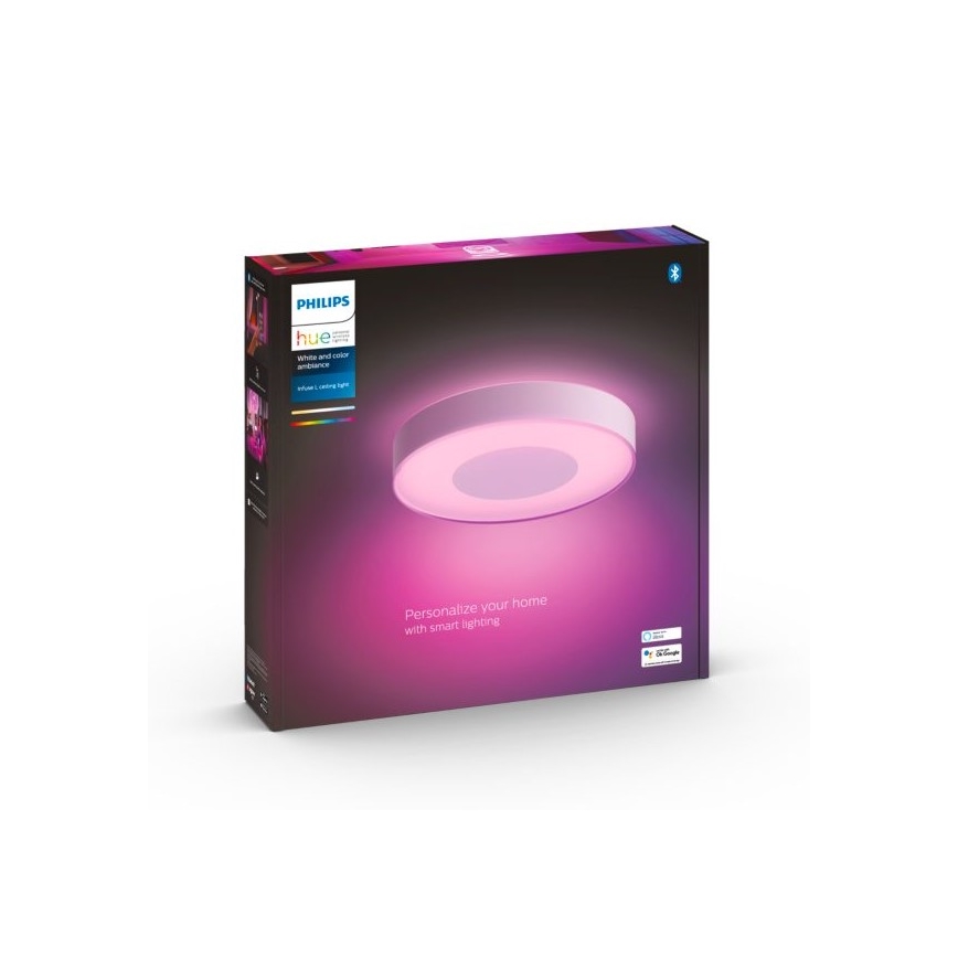 Philips - LED RGB Stmívatelné stropní svítidlo Hue INFUSE LED/52,5W/230V 2000-6500K pr. 425 mm bílá