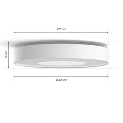 Philips - LED RGB Stmívatelné stropní svítidlo Hue INFUSE LED/52,5W/230V 2000-6500K pr. 425 mm bílá