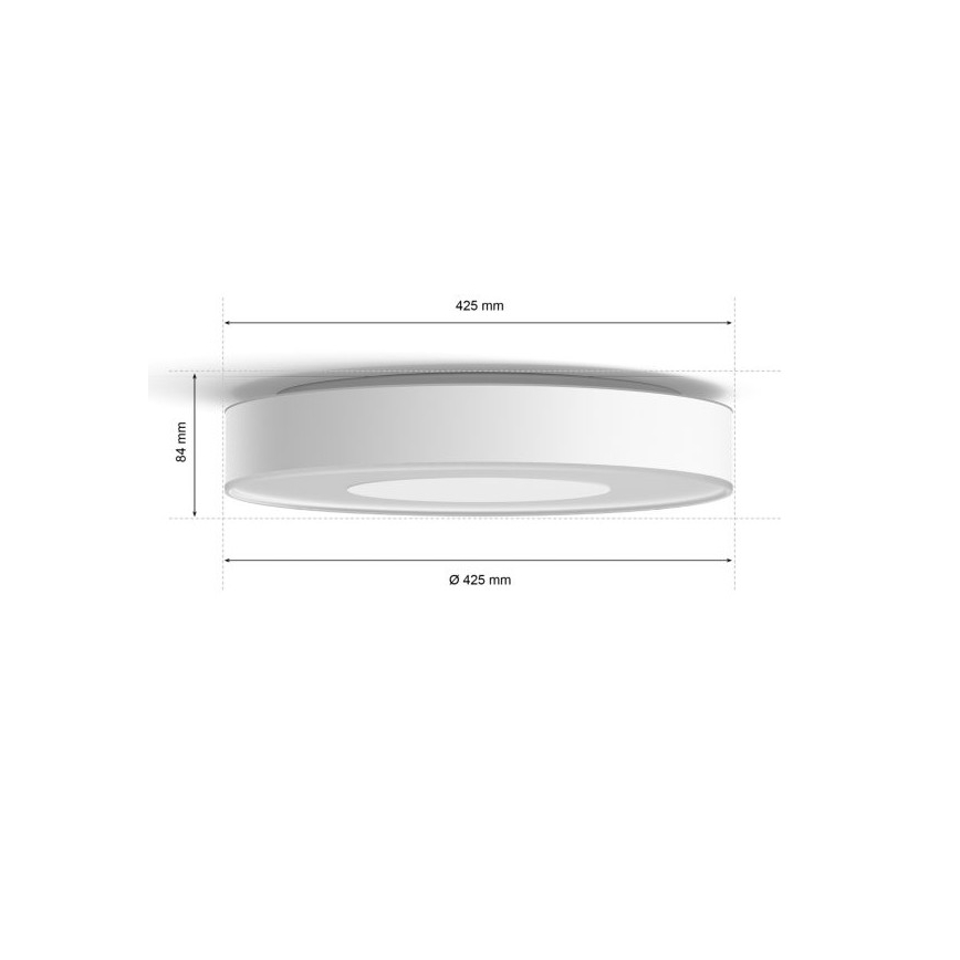 Philips - LED RGB Stmívatelné stropní svítidlo Hue INFUSE LED/52,5W/230V 2000-6500K pr. 425 mm bílá