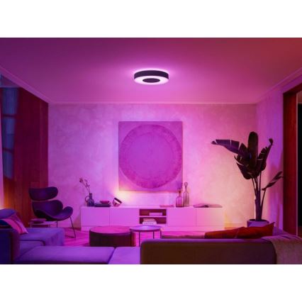 Philips - LED RGB Stmívatelné stropní svítidlo Hue INFUSE LED/52,5W/230V 2000-6500K pr. 425 mm černá