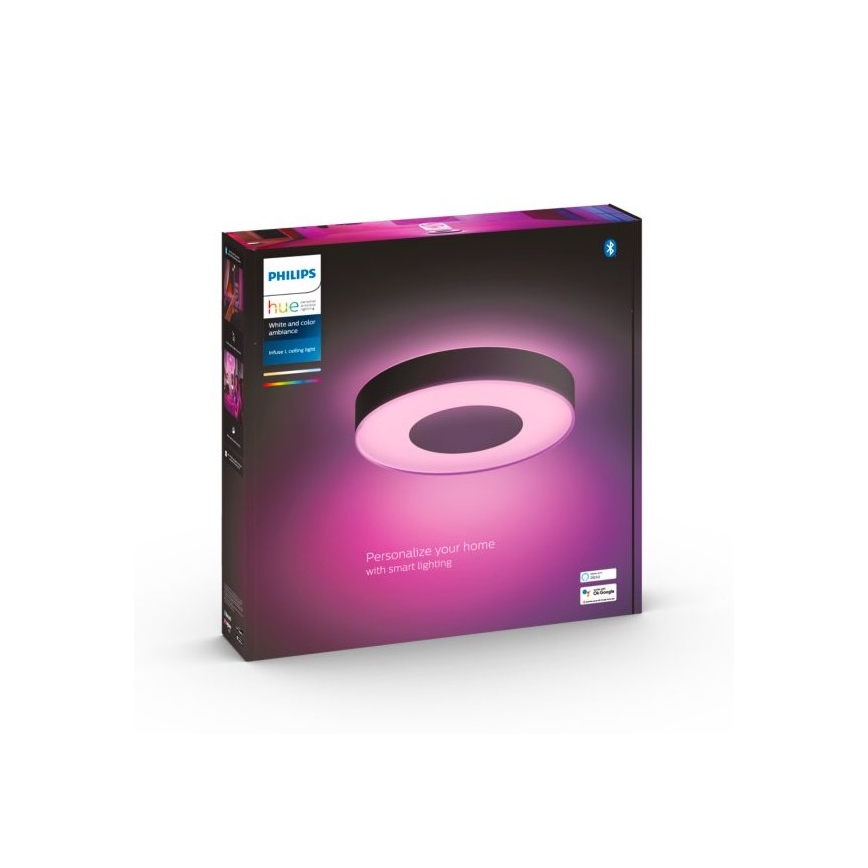 Philips - LED RGB Stmívatelné stropní svítidlo Hue INFUSE LED/52,5W/230V 2000-6500K pr. 425 mm černá