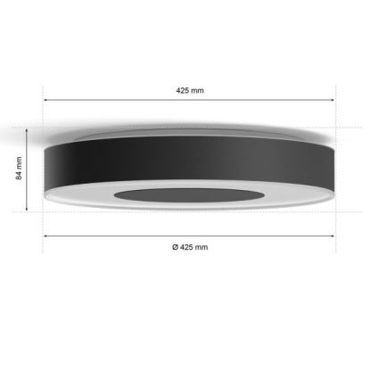 Philips - LED RGB Stmívatelné stropní svítidlo Hue INFUSE LED/52,5W/230V 2000-6500K pr. 425 mm černá